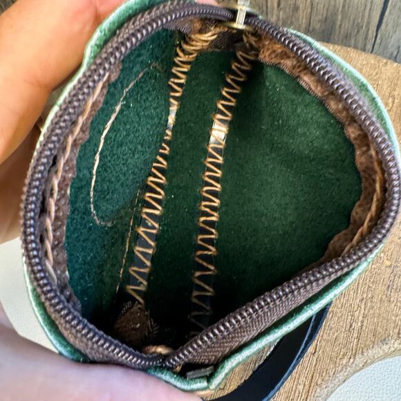 Avocado Coin Purse Wallet Genuine Leather Pouch Leather Clutch FAST SHIP NeW! - Picture 7 of 7